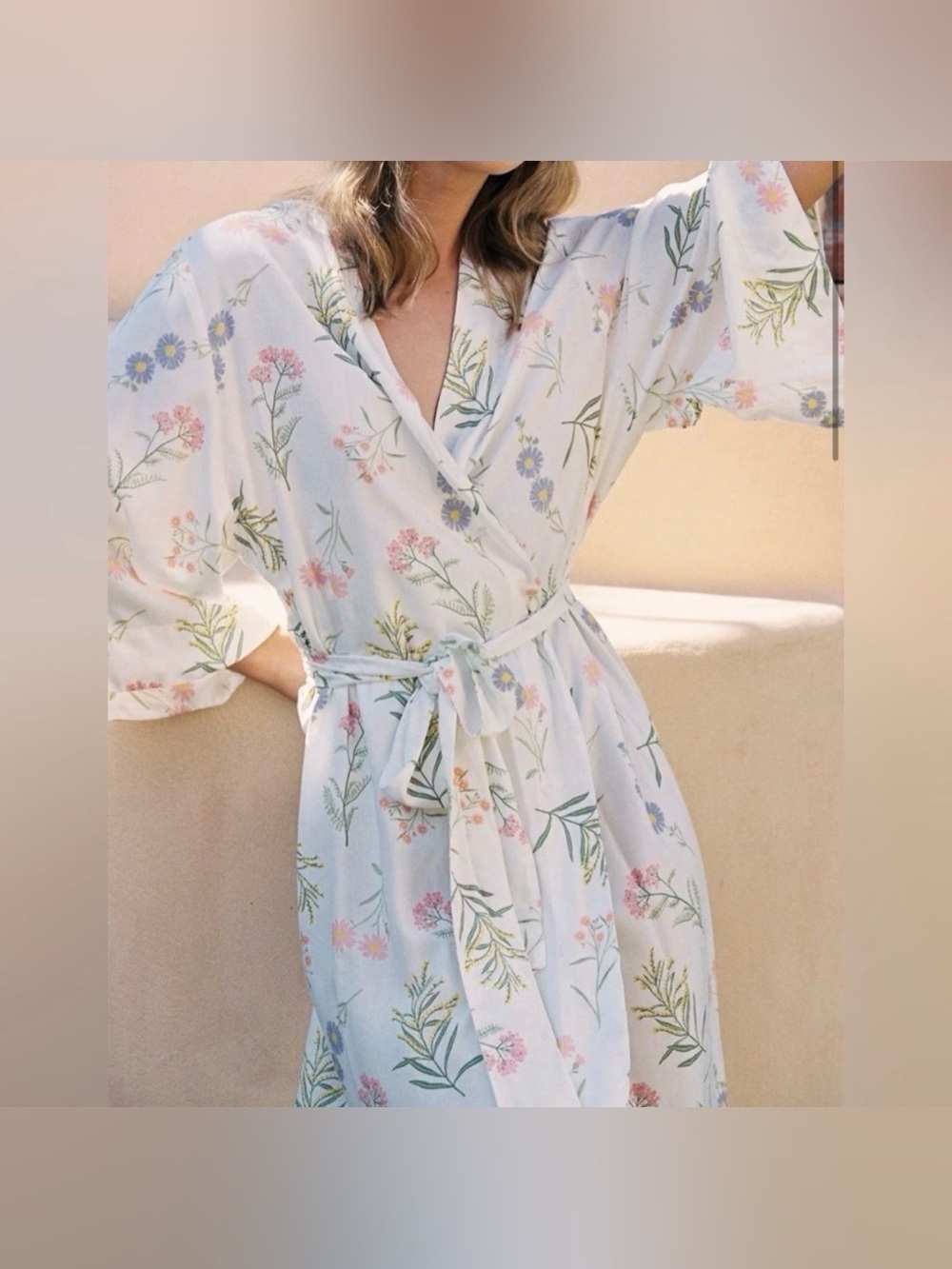 NWT Piyama Short Kimono Robe in Wild Flower Womens XXL
